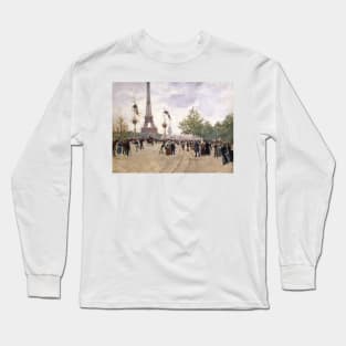 Entrance to the Universal Exhibition of 1889 by Jean Beraud Long Sleeve T-Shirt